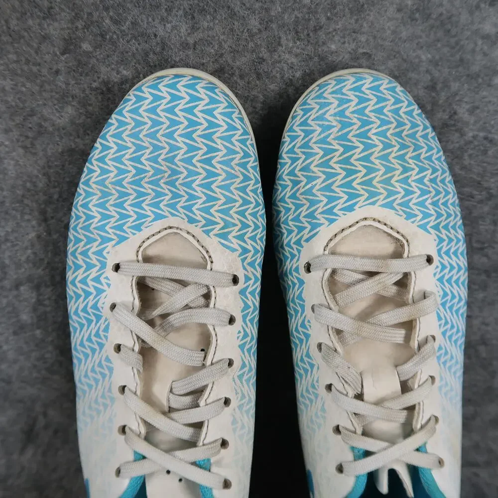 Under Armour Shoes Kids 2Y Soccer Cleats Athletic Sport Lace Up Blue White Youth